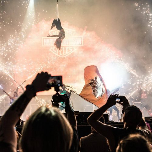 Pyroterra mega show Harley Davidson