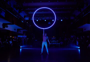 Led cyr wheel acrobatic show pyroterra lighttoys