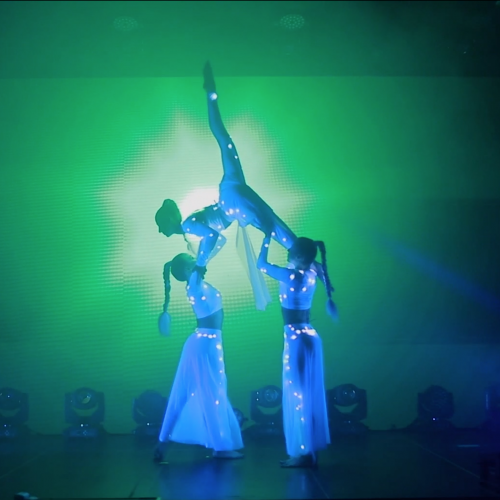 Pyroterra interactive multimedial gymnastics